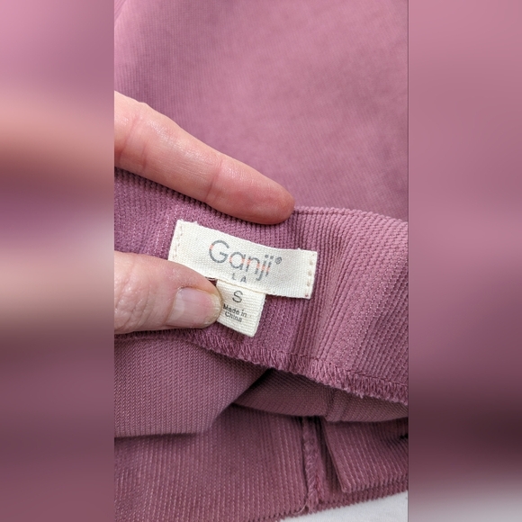 Ganji LA pink corduroy A-line button down mini skirt‎ size small, twee retro 70s - Picture 5 of 10